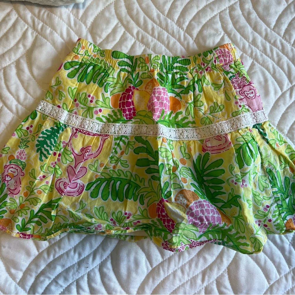 Lilly Pulitzer Girls Colorful Tropical Print Skirt